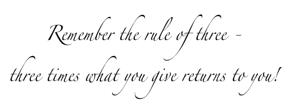 Remember the rule of three …