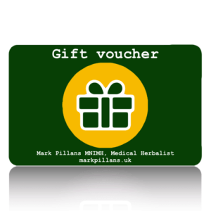 Gift voucher for Mark Pillans MNIMH, Medical Herbalist - markpillans.uk