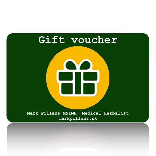 Gift voucher for Mark Pillans MNIMH, Medical Herbalist - markpillans.uk