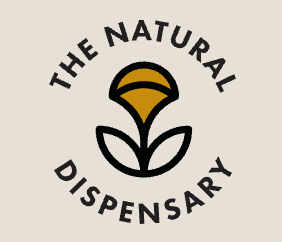 The Natural Dispensary logo with a stylized flower
