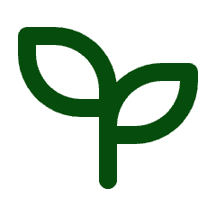 Green plant sprout logo for November offer +1